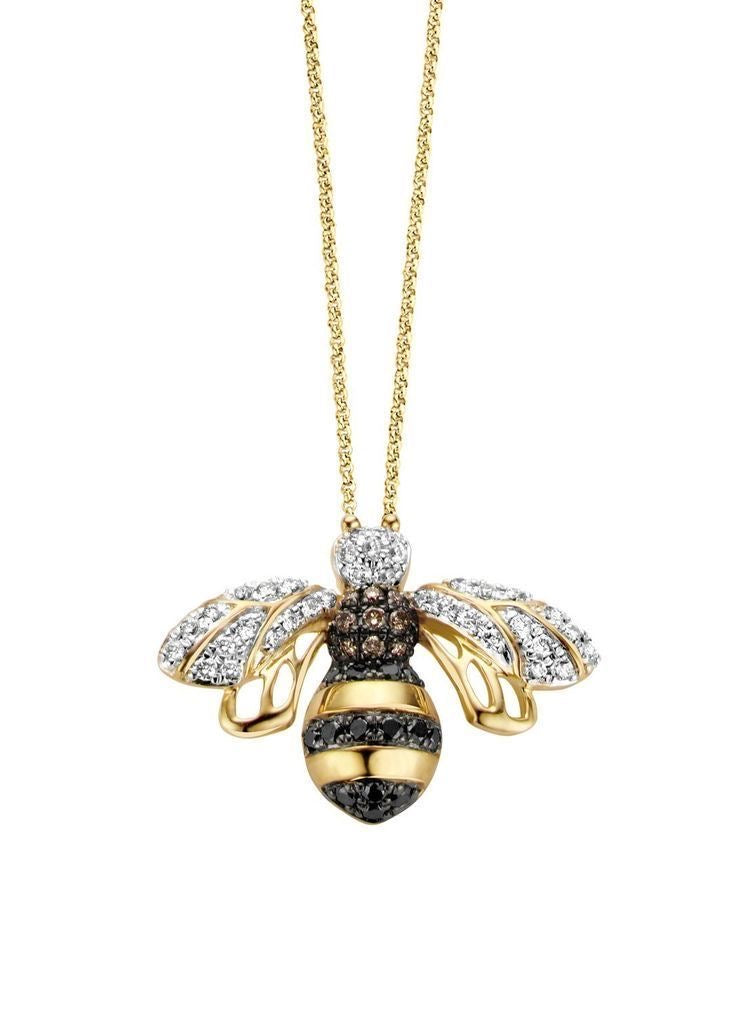 Black & Gold Royal Bee Necklace