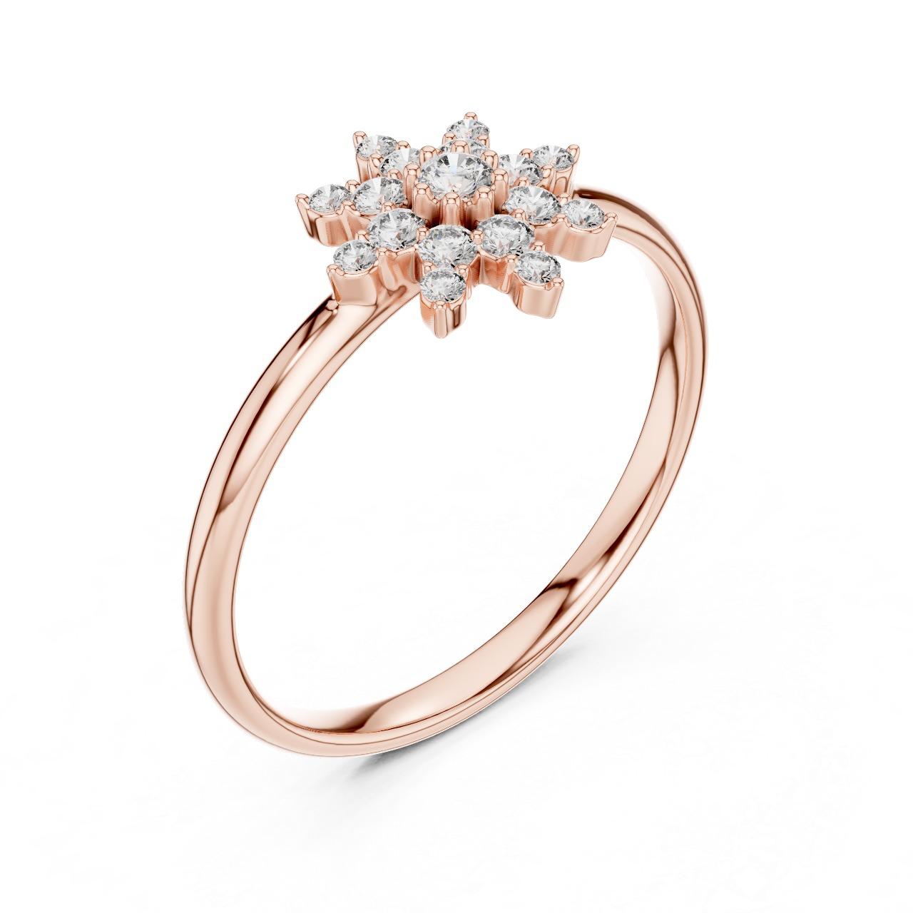 Star Petal Diamond Ring