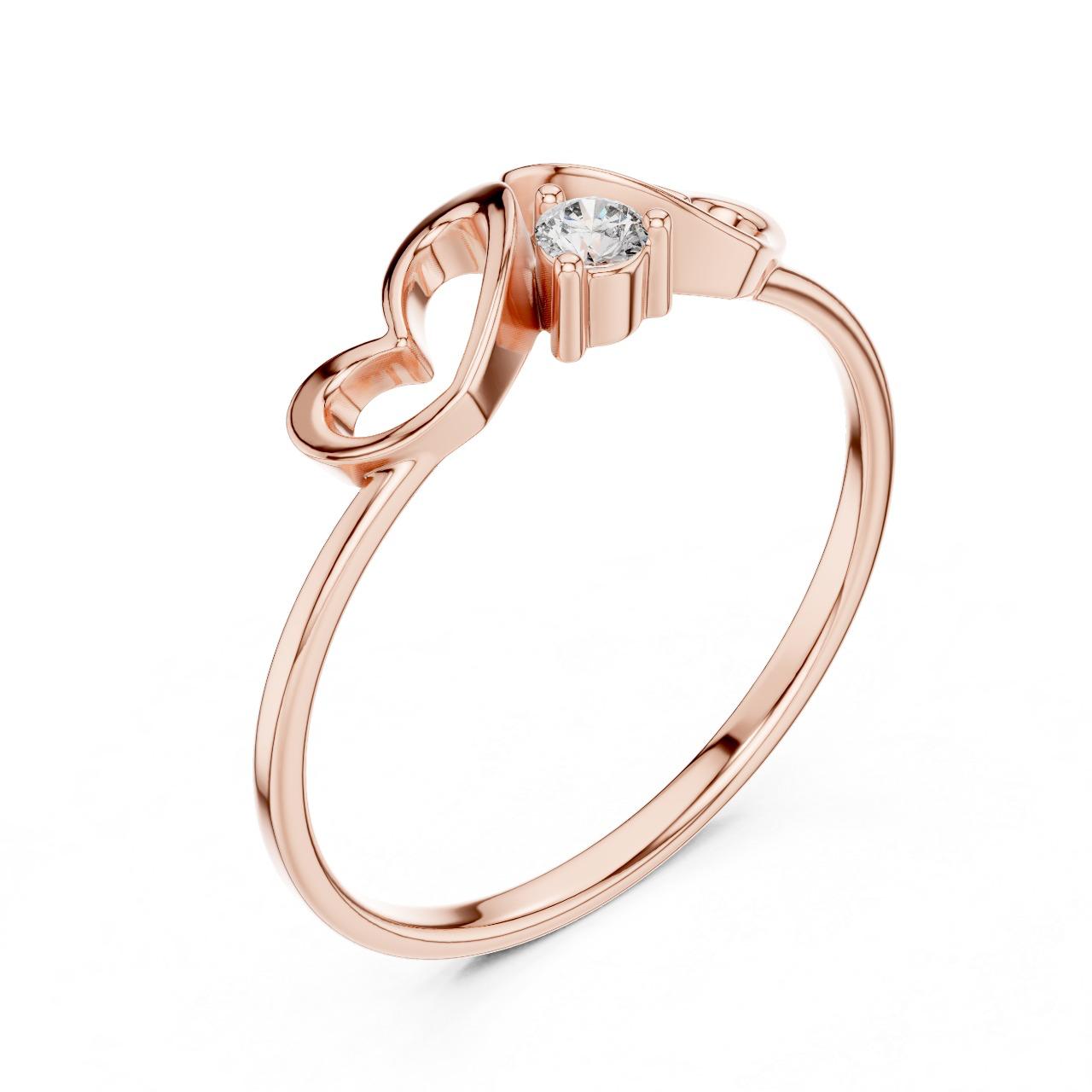 Whisper Heart Solitaire Ring