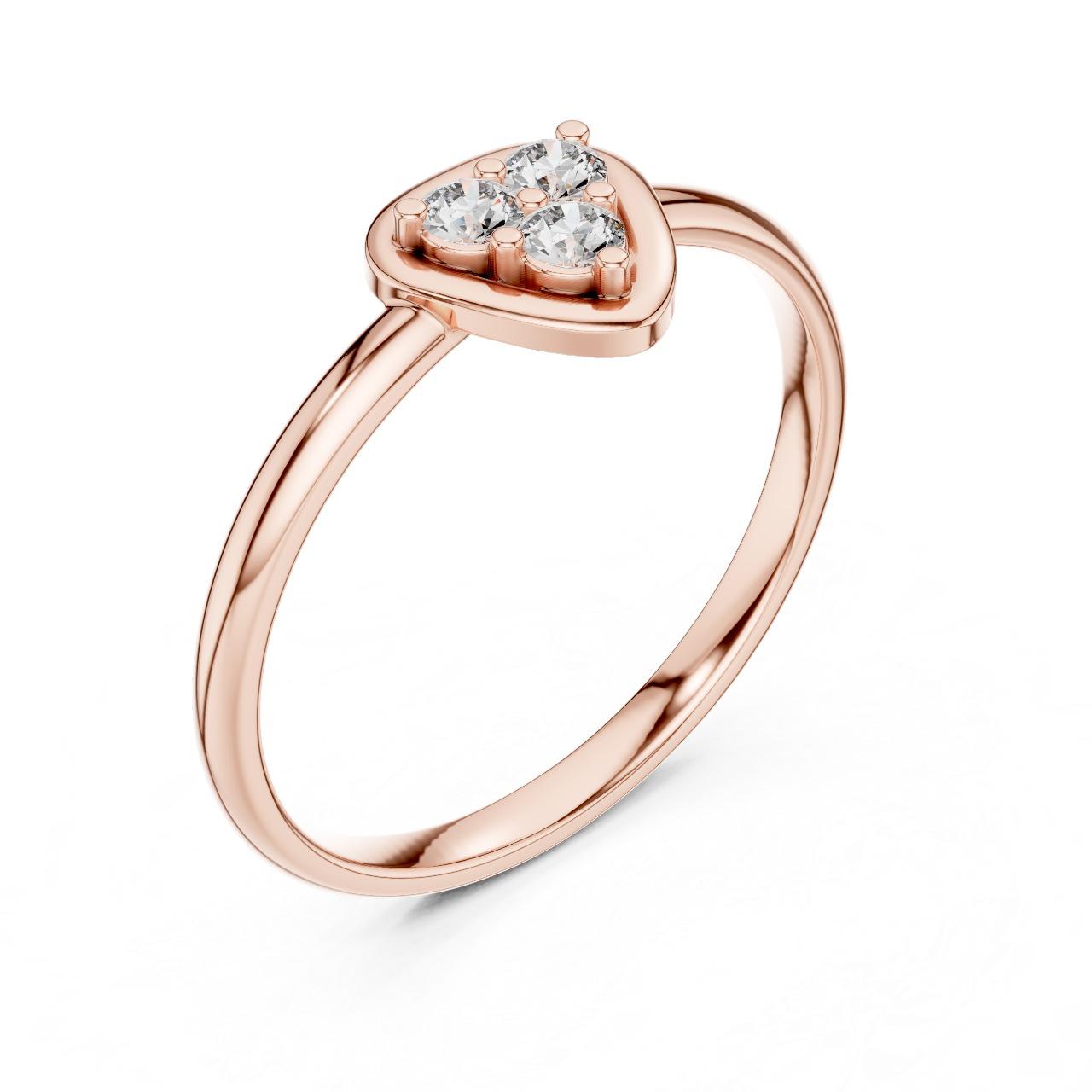 Petite Teardrop Trio Ring