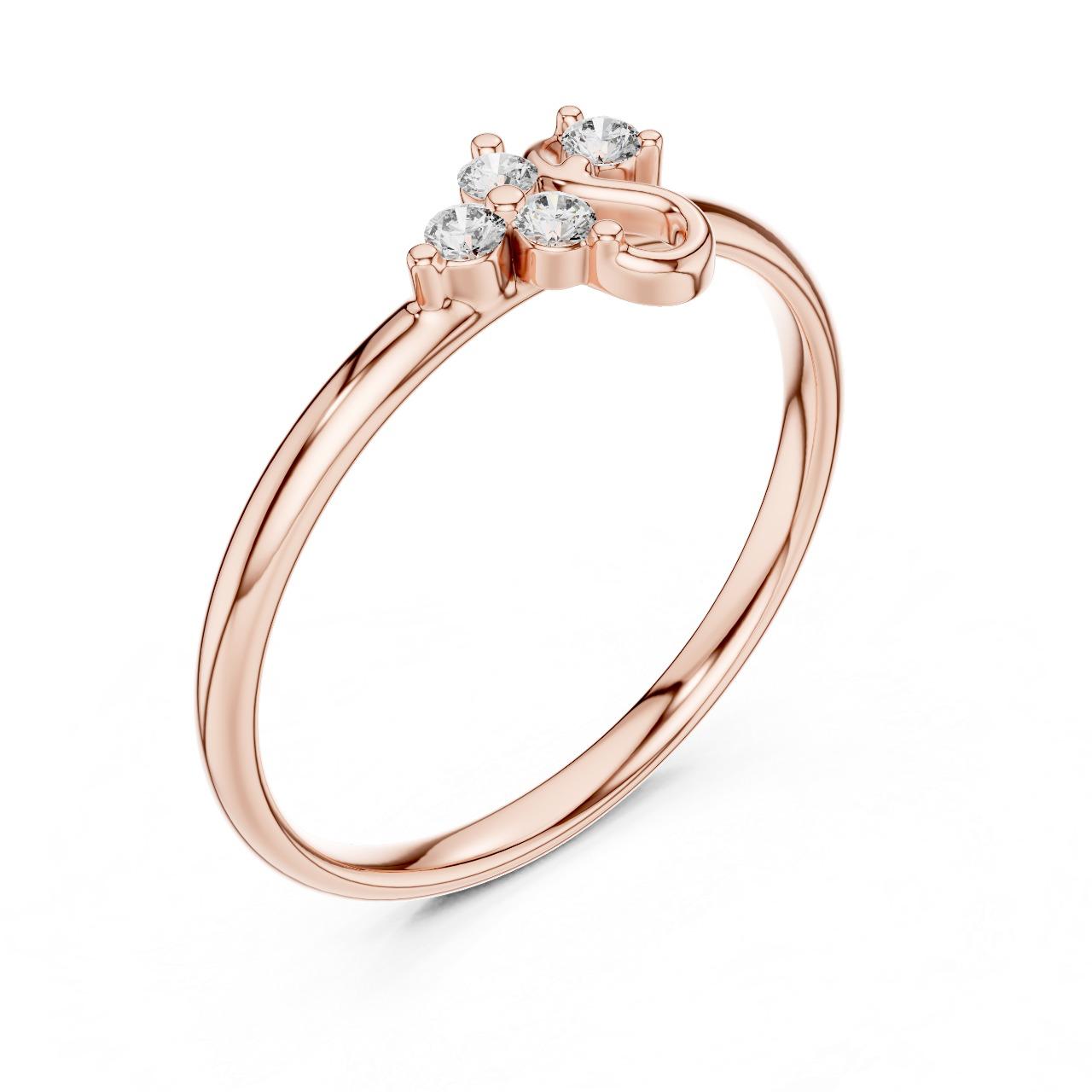Curl Spark Diamond Ring