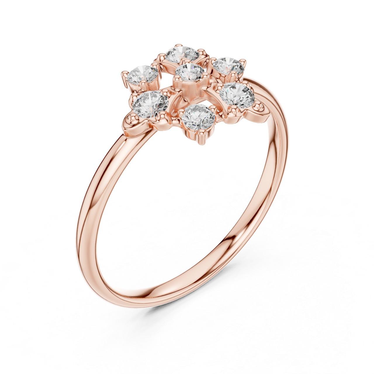 Petite Floral Cluster Ring