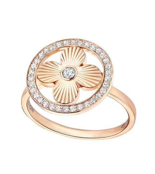 Floral Halo Diamond Ring