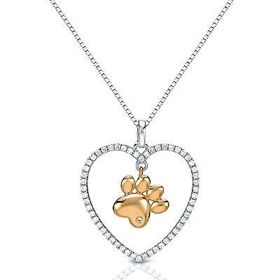 Love Paw Heart Necklace