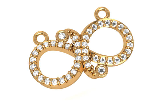 Infinity Diamond Connector Charm