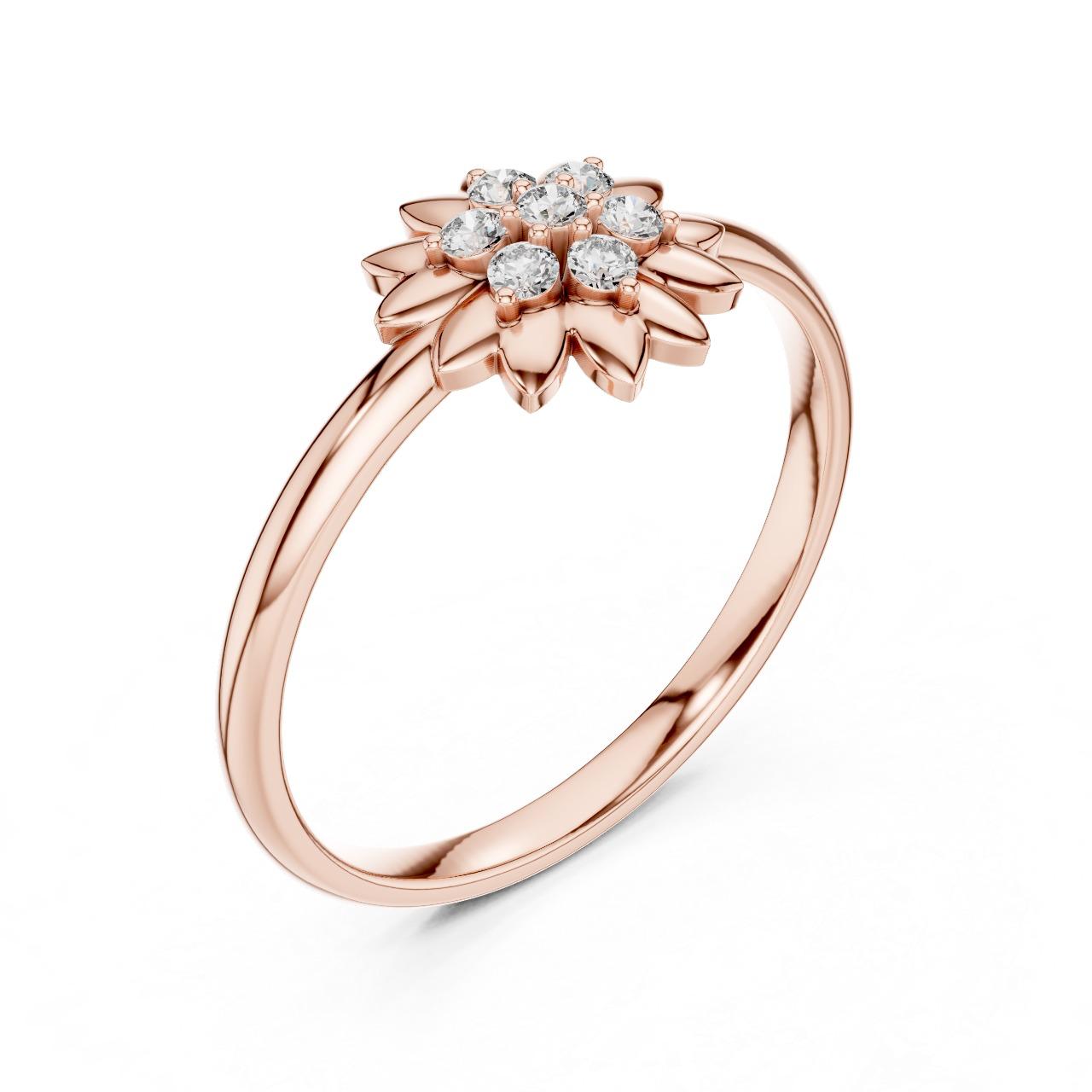 Petal Aura Cluster Ring