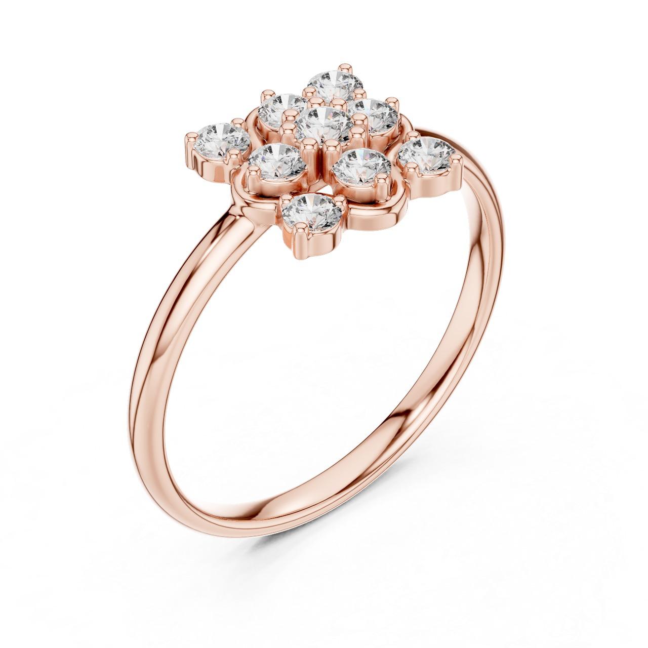 Radiant Floral Cluster Ring