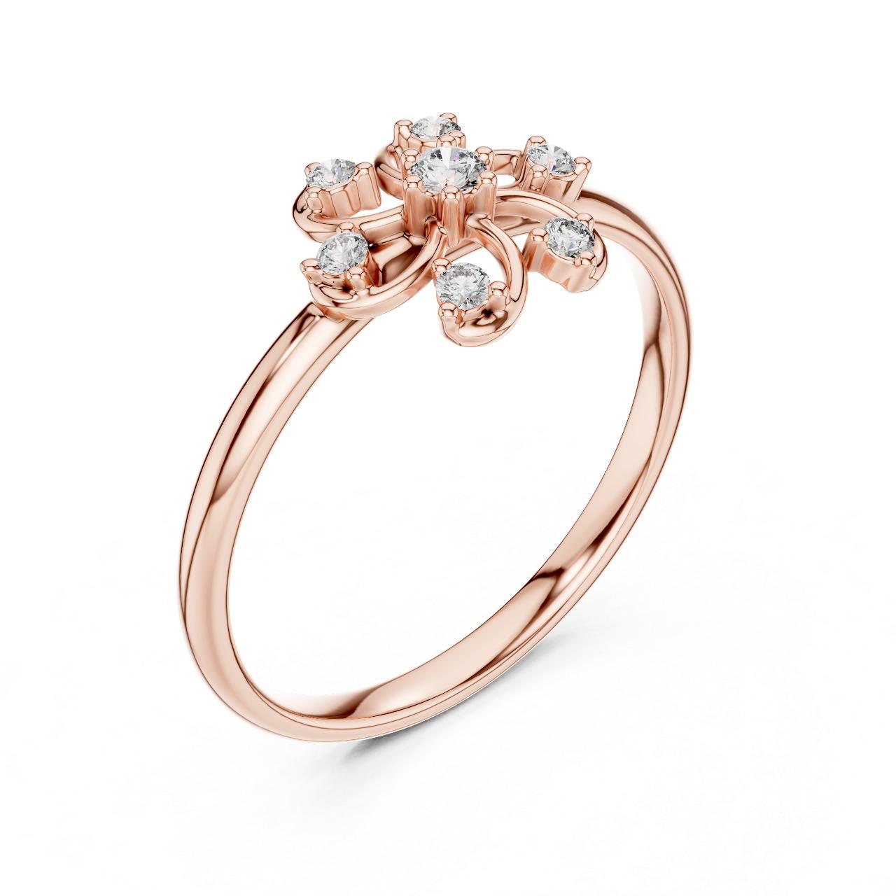 Twisted Bloom Diamond Ring
