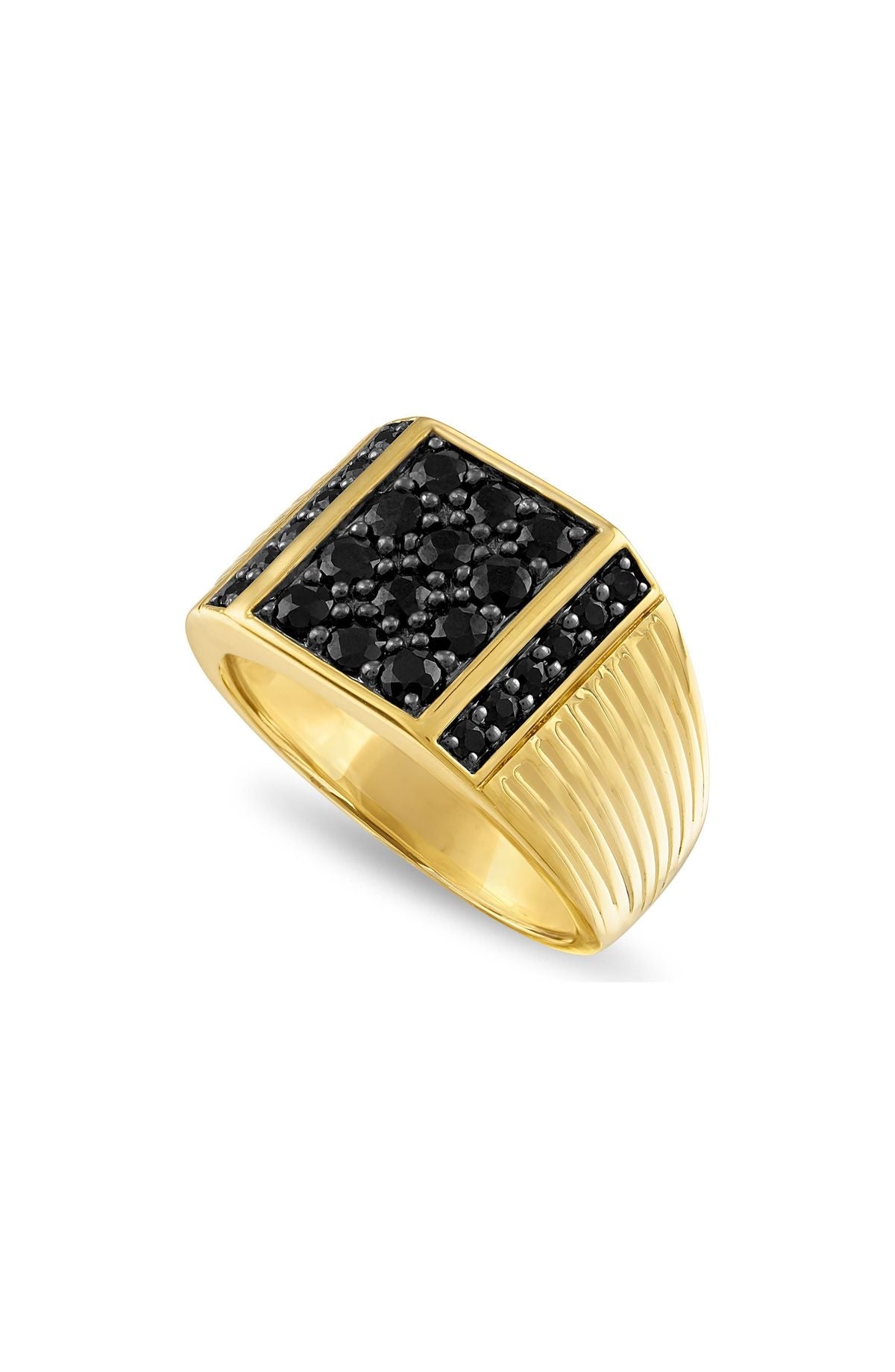 Black Stone Gold Ring