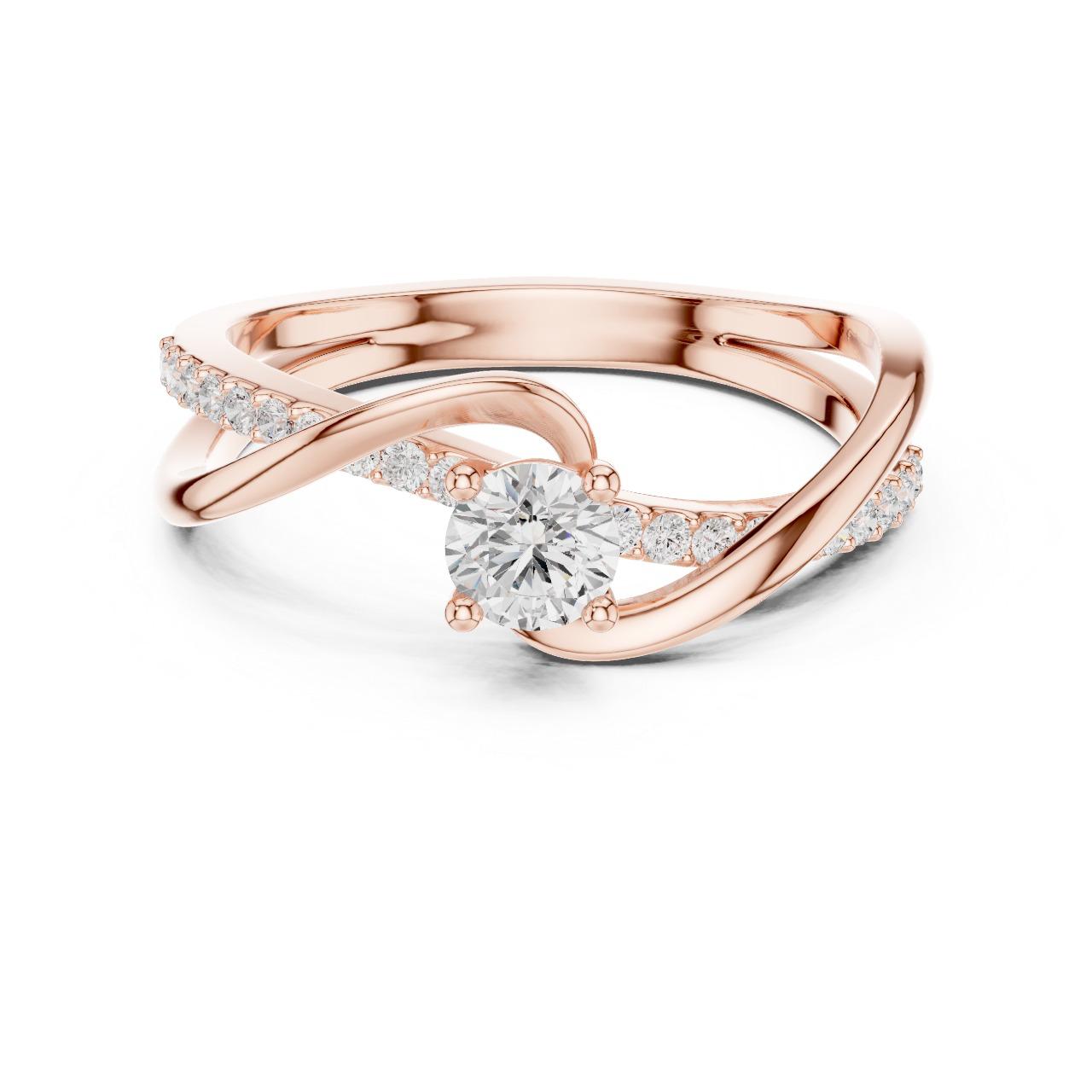 Twisted Grace Solitaire Ring