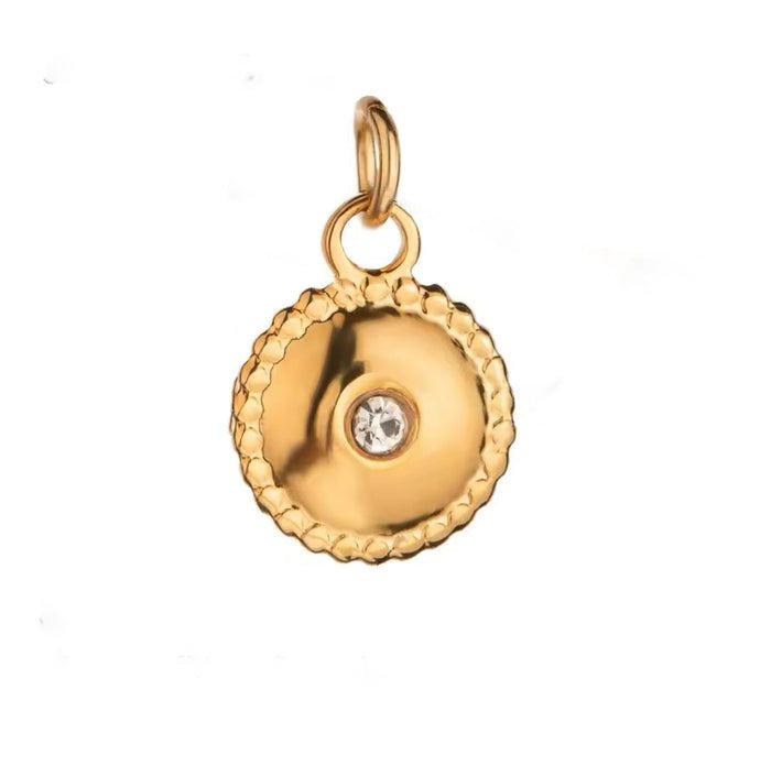 Golden Coin Crystal pendant