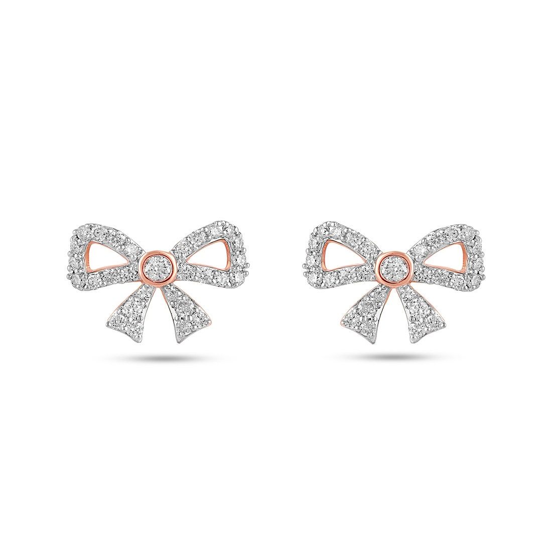 Crystal Bow Stud Earrings
