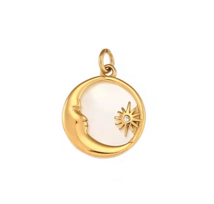 Crescent Moon & Star Pendant