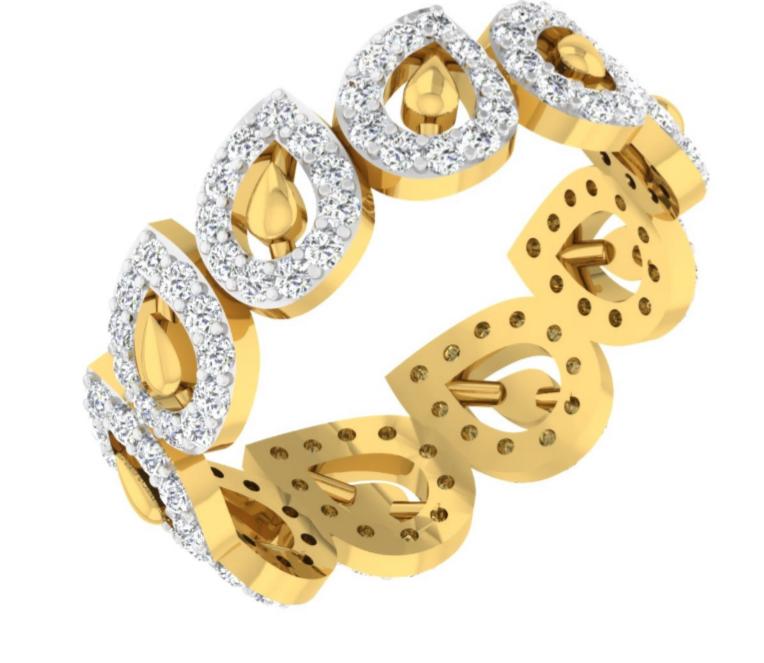 Teardrop Halo Diamond Bangle