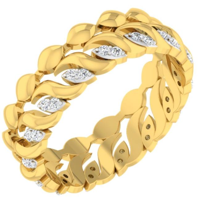 Leafy Cluster Diamond Bangle