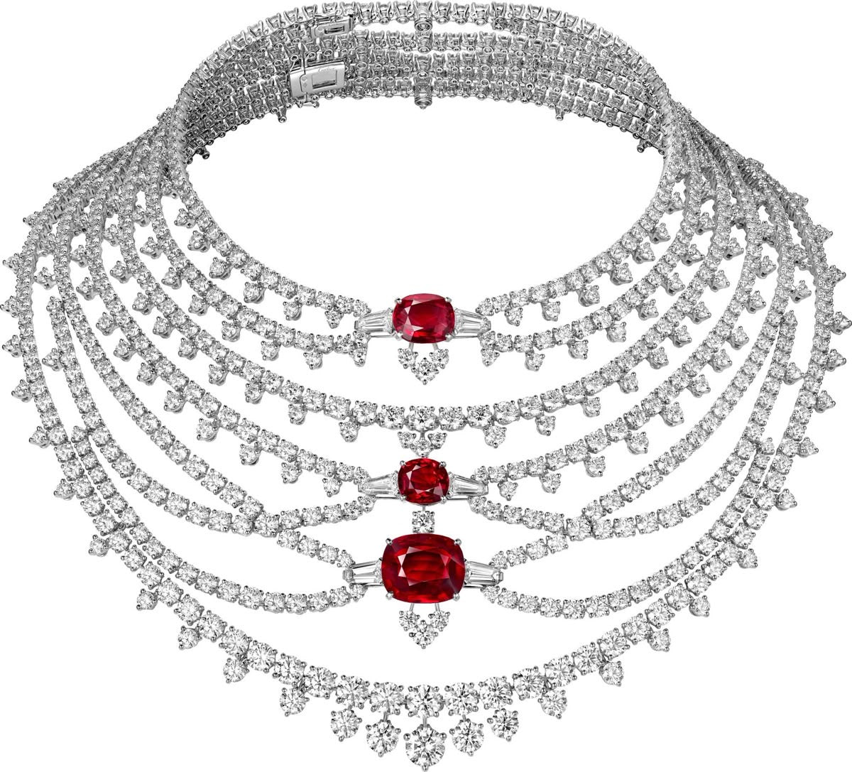 Imperial Ruby Multi-Layer Choker