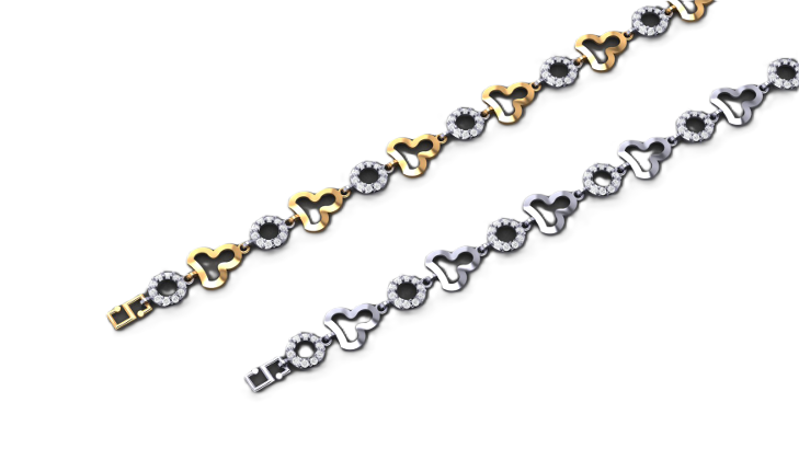 Heart Emblem Diamond Anklet
