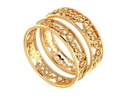 Royal Filigree Vine Toe Rings