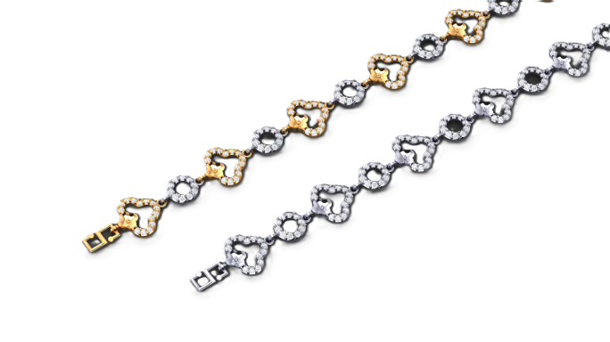 Clover Bloom Diamond Anklet