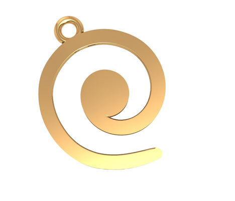 Infinite Spiral Gold Charm