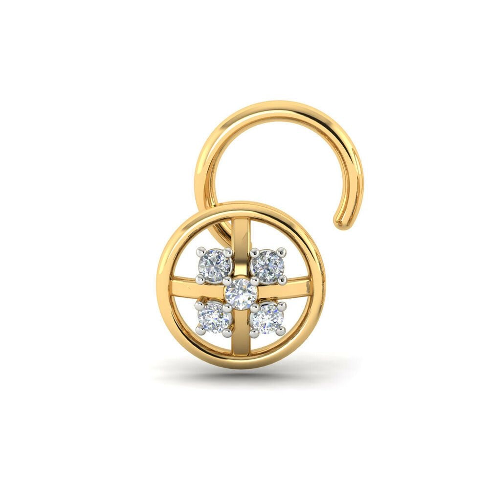 Celestial Compass Diamond Nose Pin