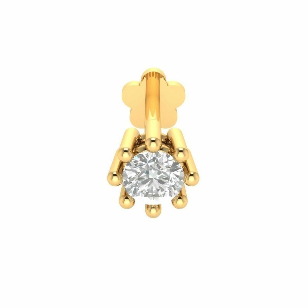 Prong Set Solitaire Nose Pin