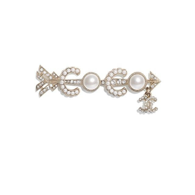 Pearl Empress Arrow Brooch