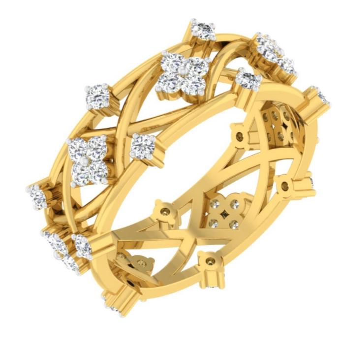 Star Cluster Crossover Bangle