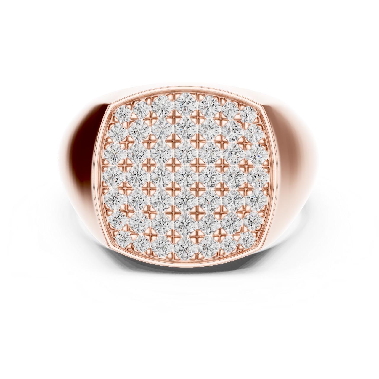 Regal Pavé Signet Ring