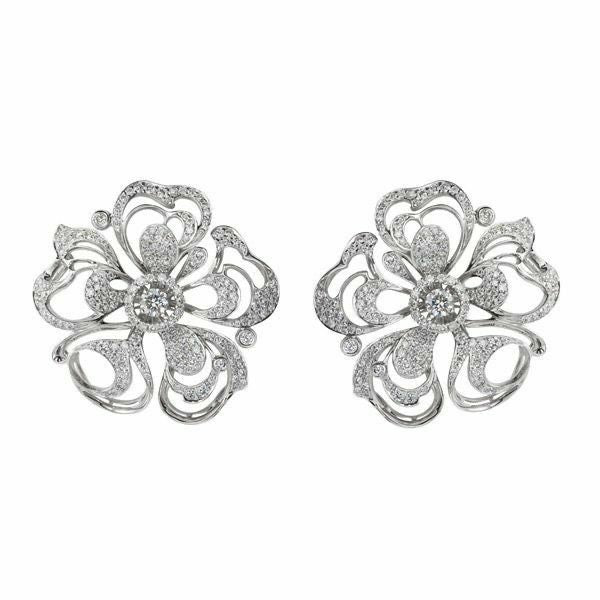 Diamond Lace Bloom Studs