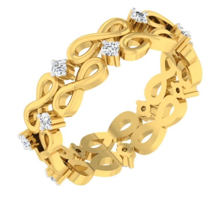 Infinity Charm Diamond Bangle