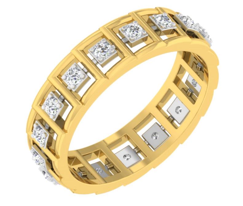 Square Frame Diamond Bangle