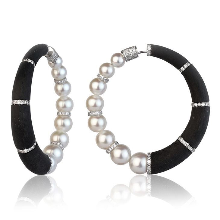 Ebony & Pearl Harmony Hoops