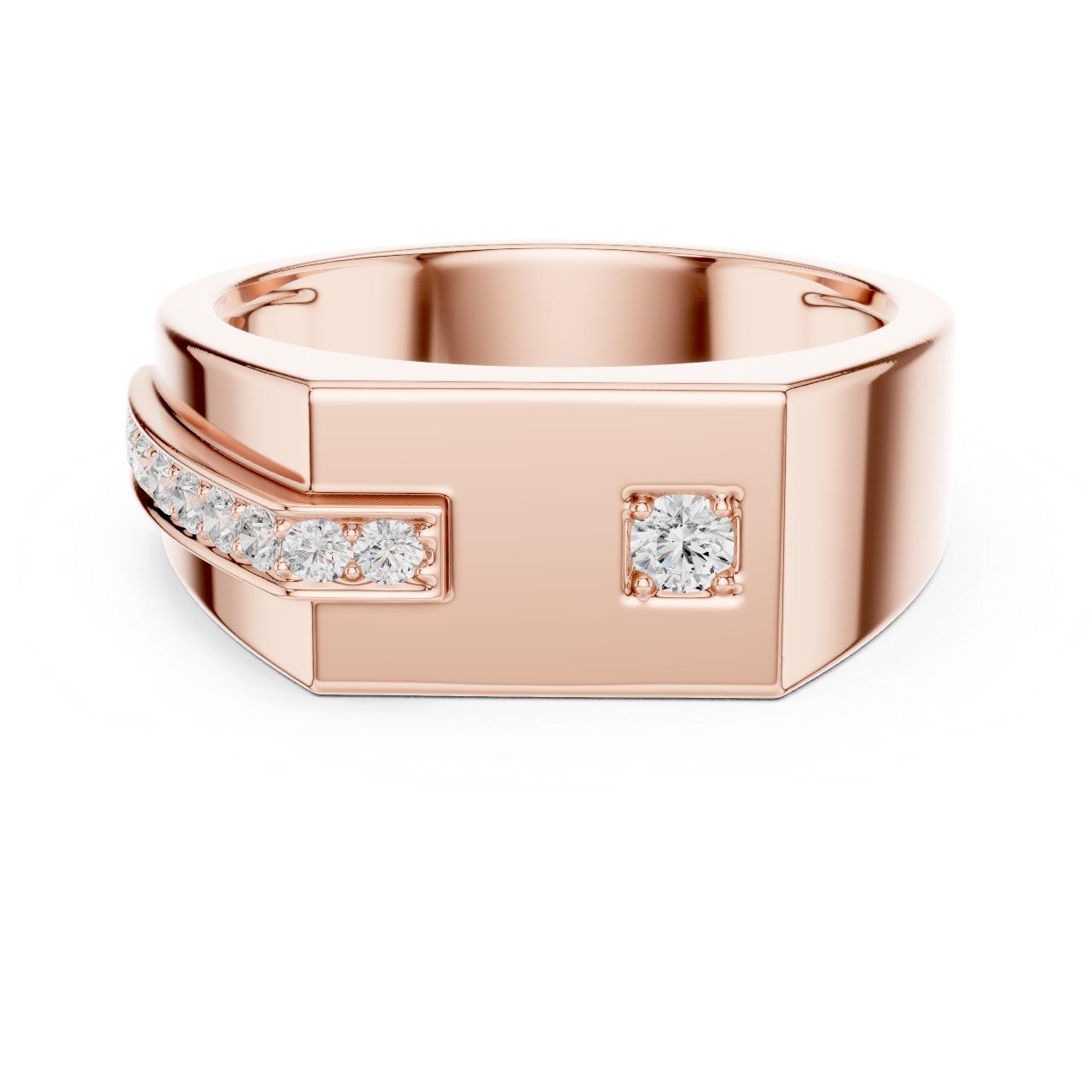 Modern Crest Diamond Band