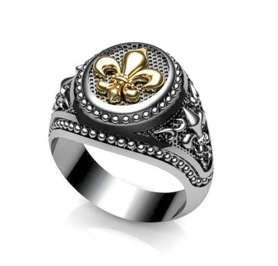 Antique Fleur-de-Lis Ornate Ring