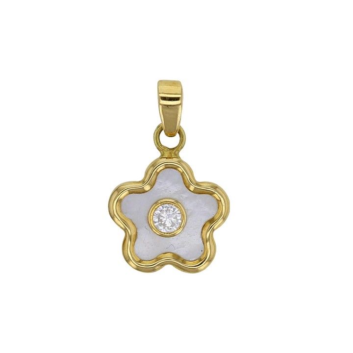 Floral Mother-of-Pearl Pendant