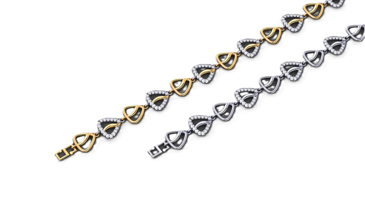 Trinity Heart Diamond Anklet