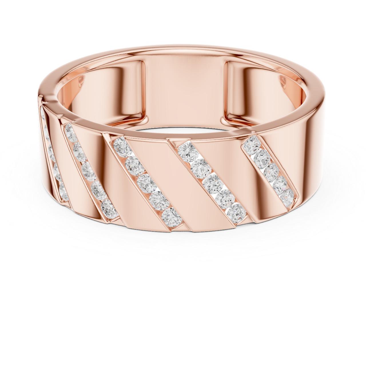 Diagonal Stripe Diamond Band