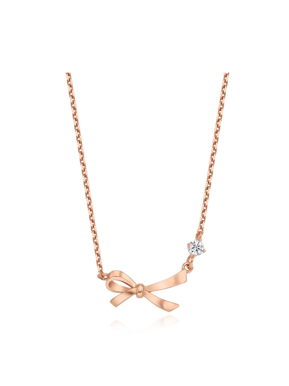 Rose Bow Grace Necklace