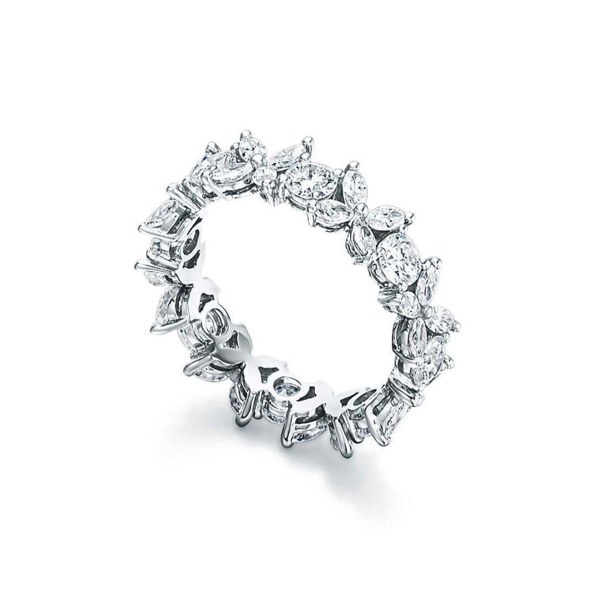 Floral Crown Eternity Band Ring
