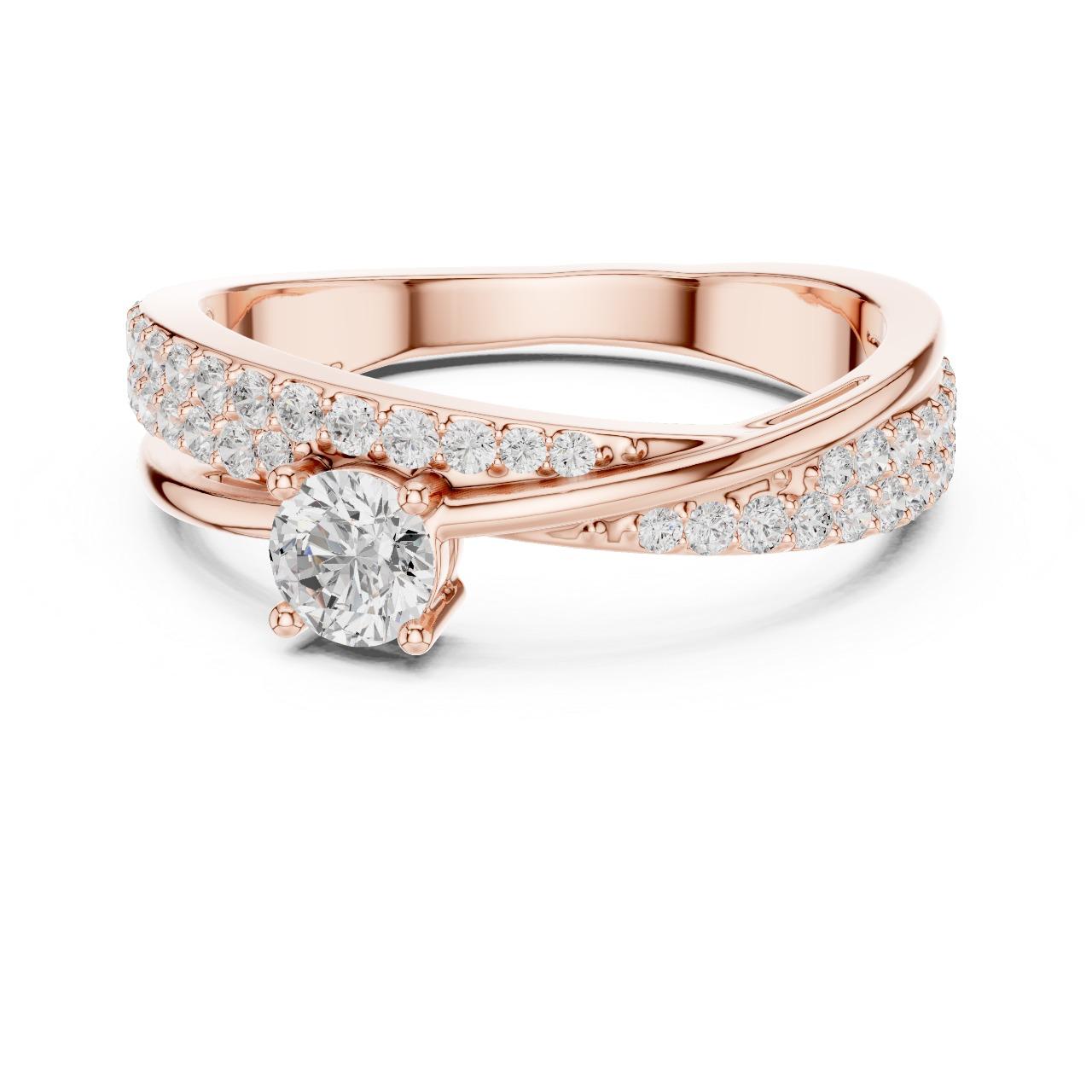 Twined Brilliance Solitaire Ring