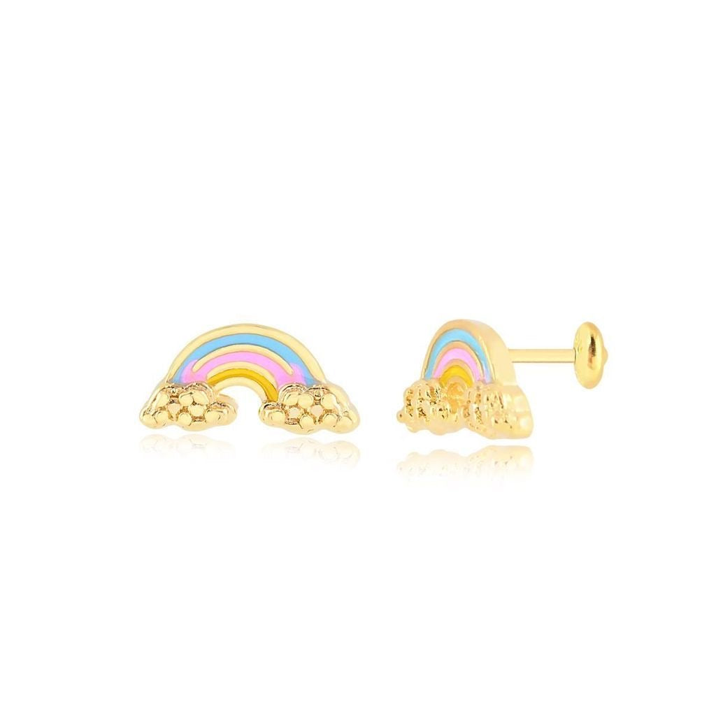 Rainbow Cloud Enamel Studs