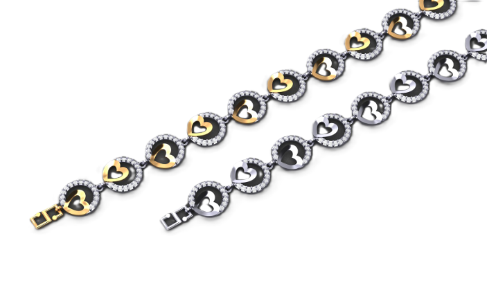 Bold Heart Medallion Diamond Anklet