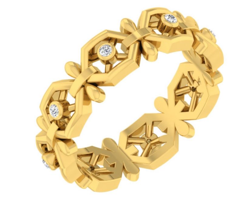 Honeycomb Hexa Diamond Bangle