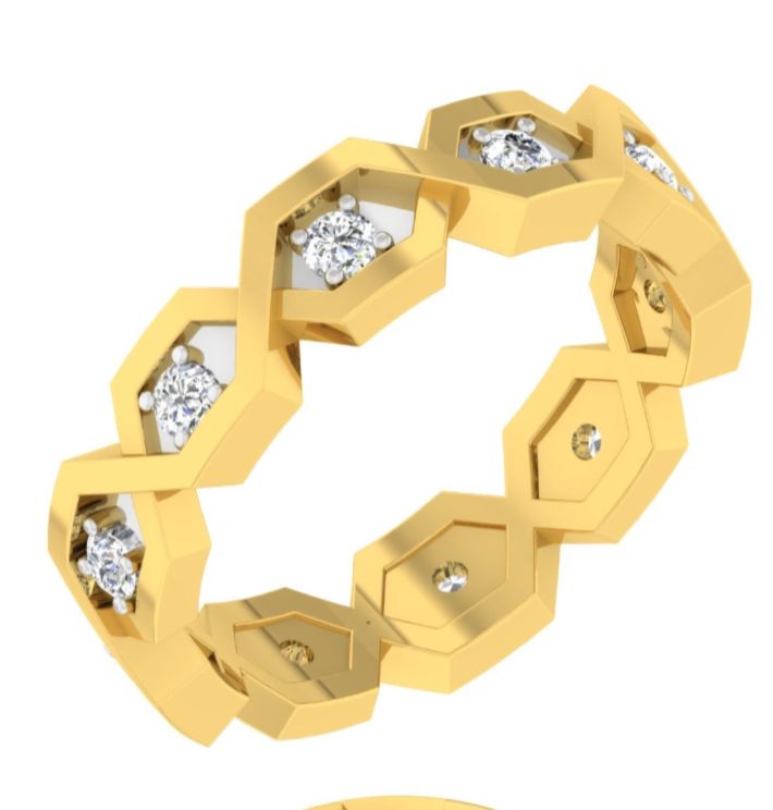 Hexa Spark Diamond Bangle