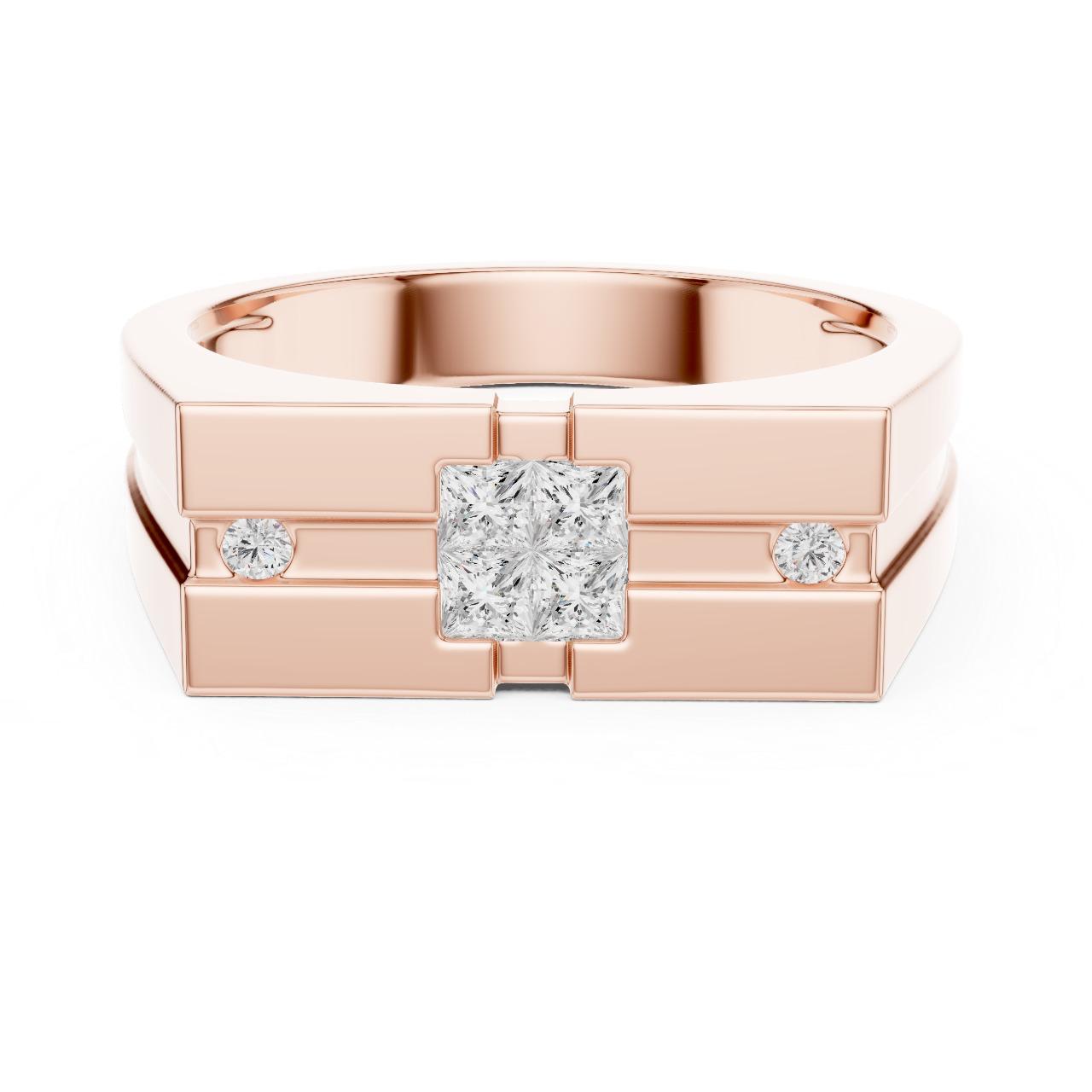 Geo Duo Diamond Ring