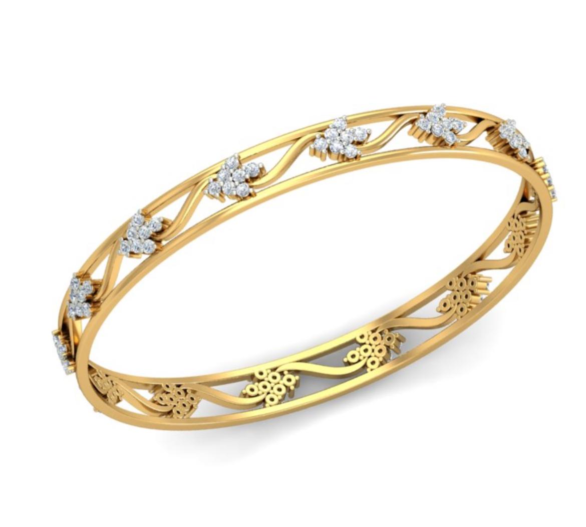 Cross Vine Cluster Bangle
