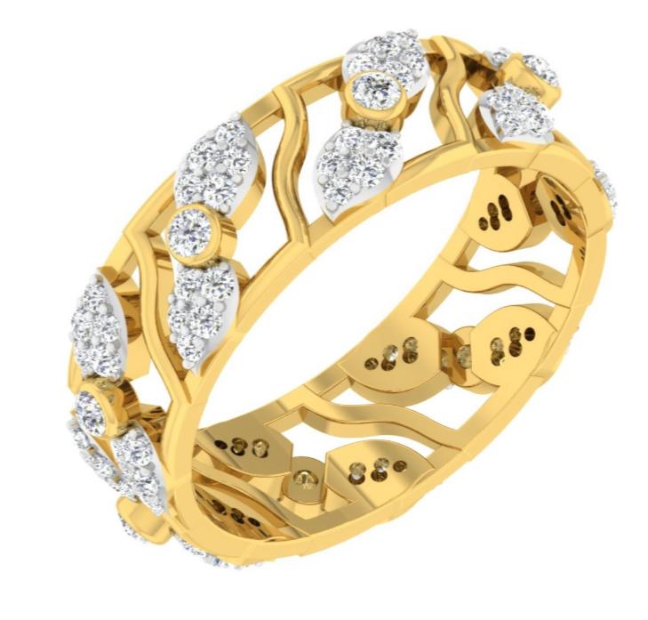 Leaf Cluster Diamond bangle