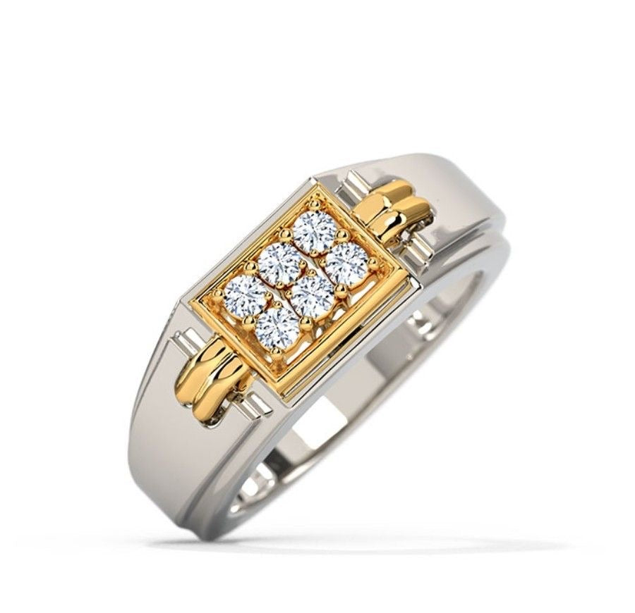 Two-Tone Rectangular Cluster Ring