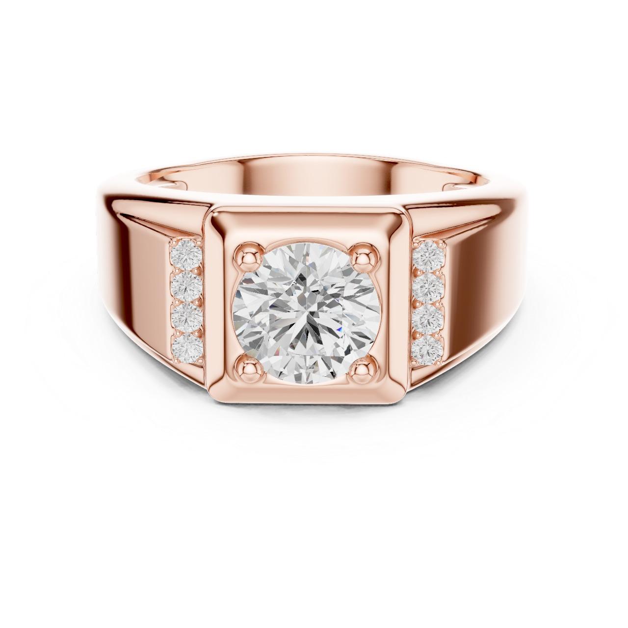 Square Majesty Solitaire Ring